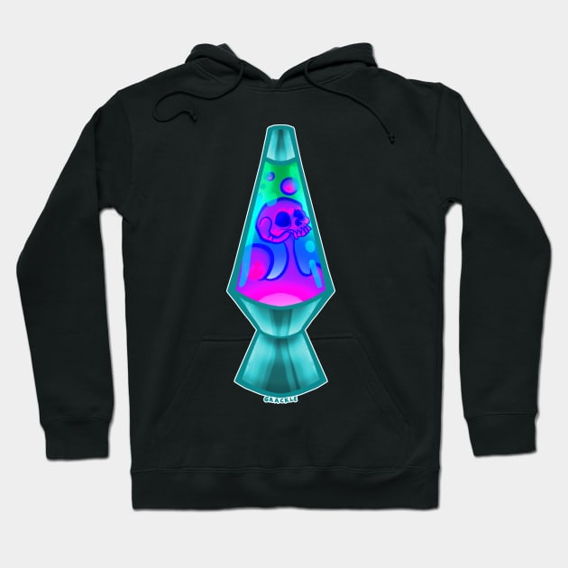 Groovy Ghoul Lava Lamp (Cool Version) Hoodie by Jan Grackle